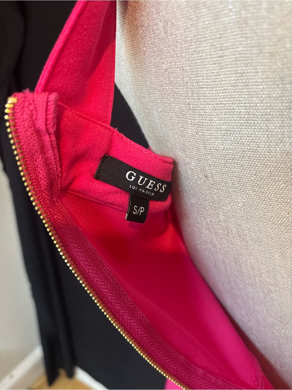 Guess Hot Pink Cross-Front Mini Dress - Picture 5 of 5
